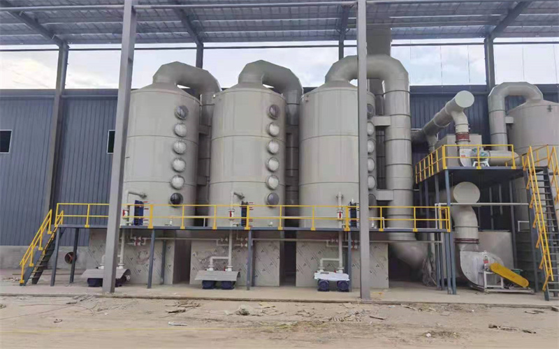 喷淋塔内部结构与填料层