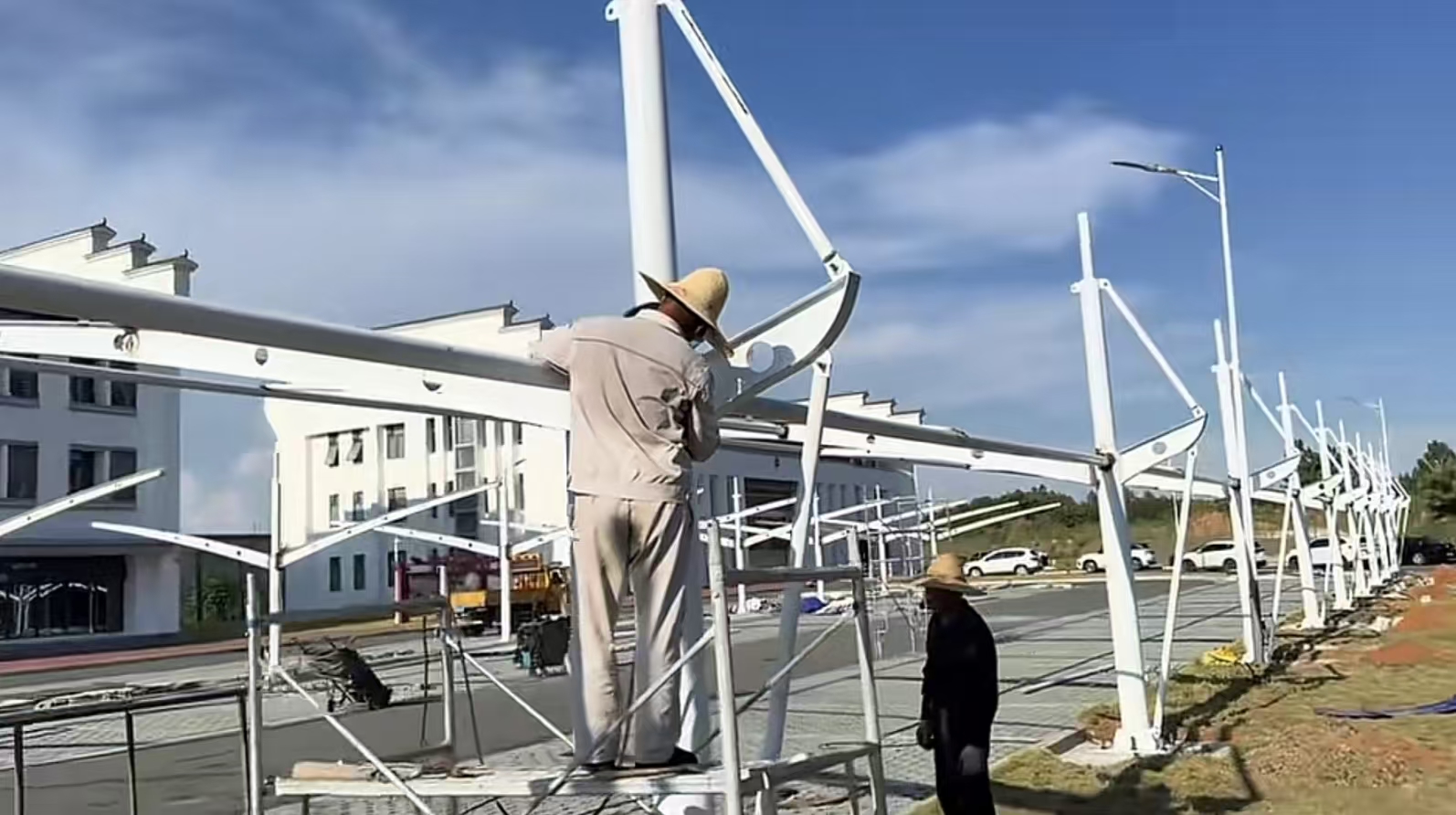 现代化膜结构车棚应用实例