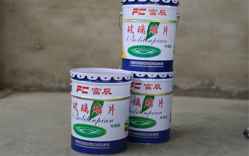 玻璃鱗片膠泥材料特寫