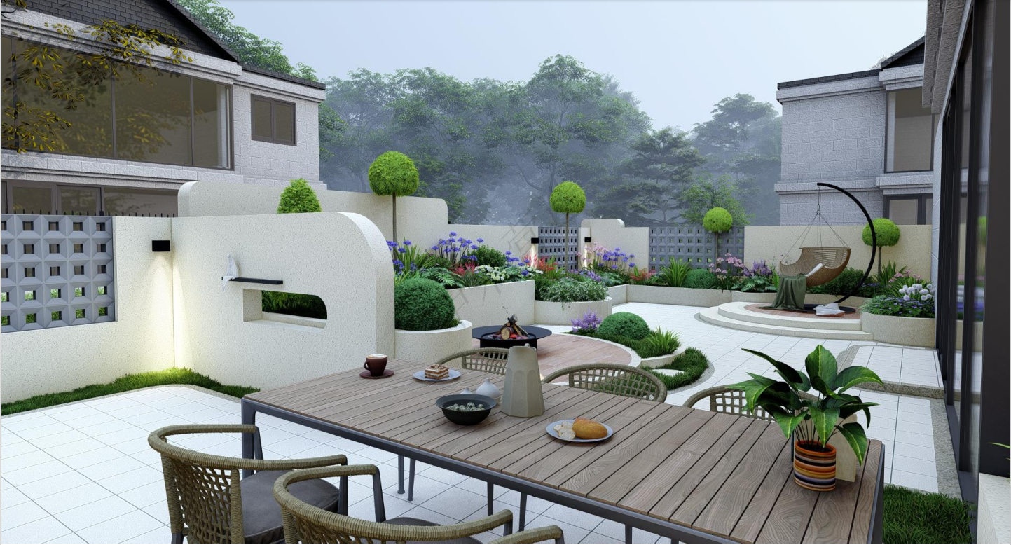 私家花园完工实景示意