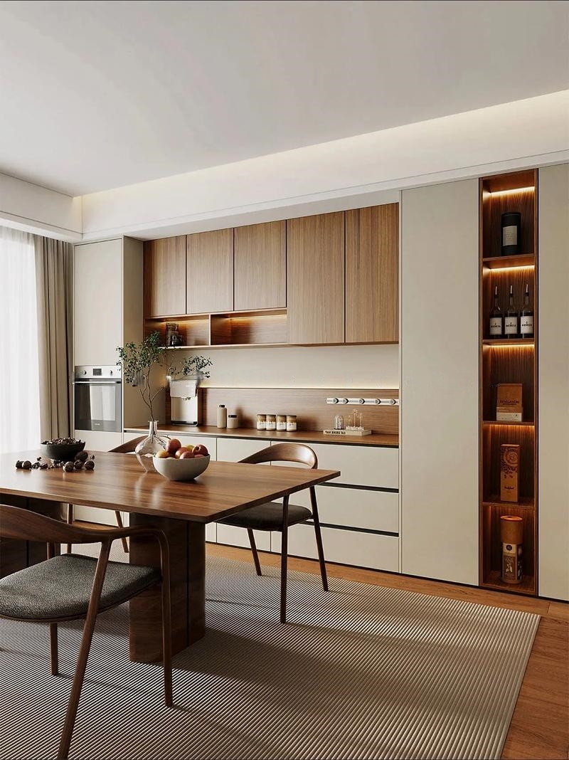 现代智能化墙体柜系统，展示科技与家居的融合