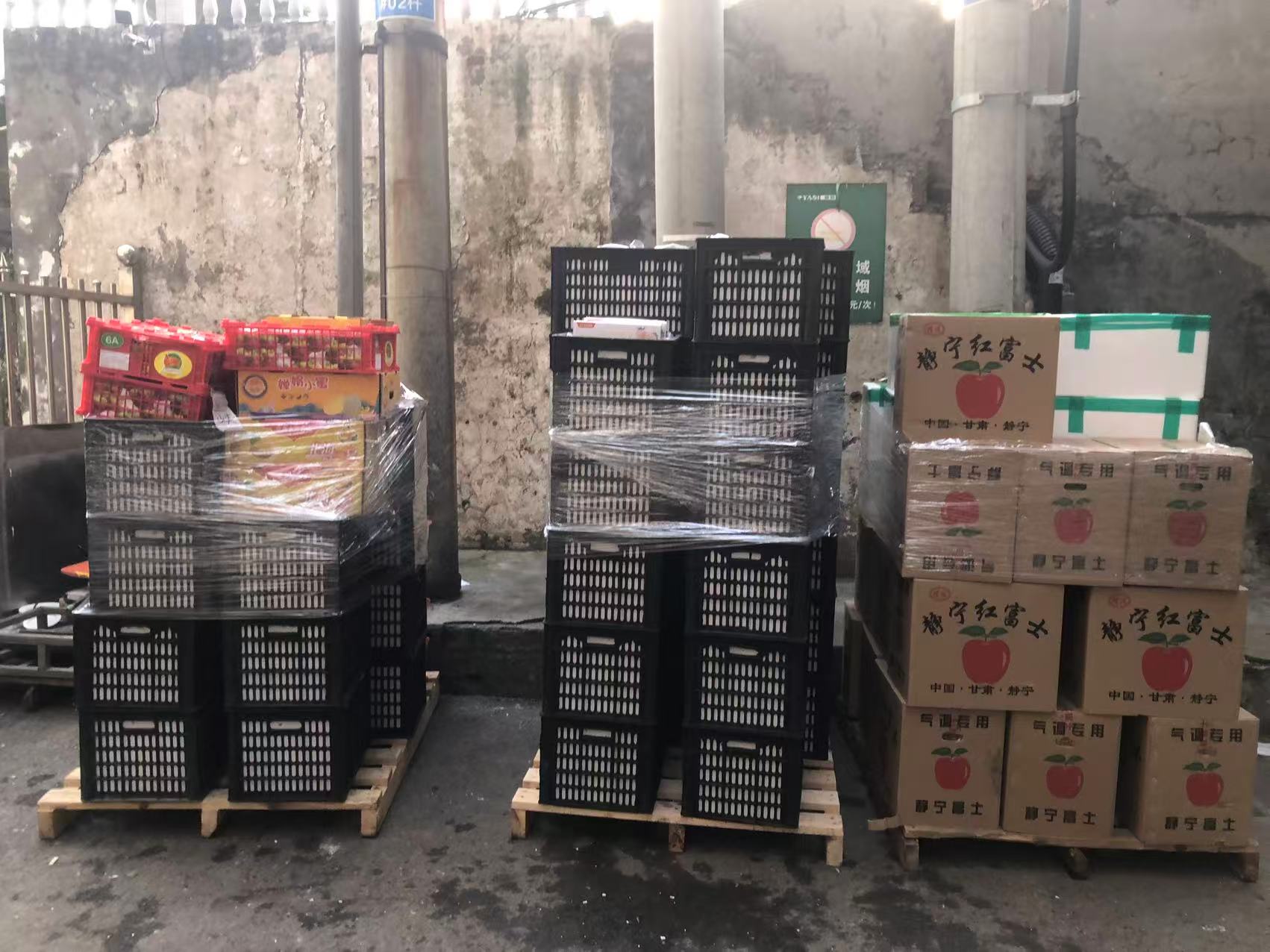 新鲜采摘的猕猴桃与红脆李