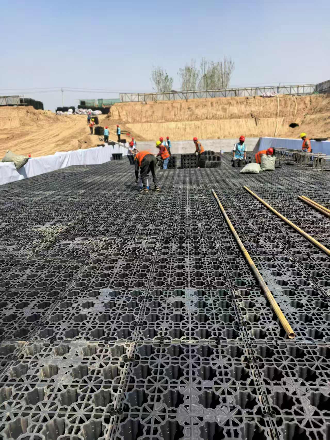 雨水收集系统施工现场